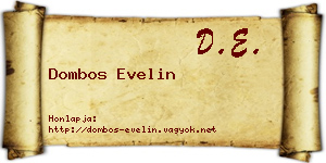 Dombos Evelin névjegykártya